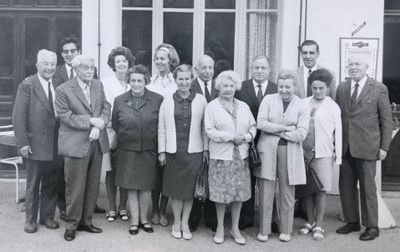 Eugène Chatot (2e à gauche) et quelque membres du Comité en 1968