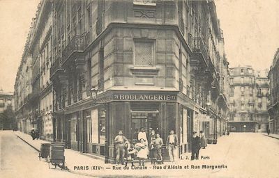 Rue Mauguerin (à droite) où habita Louis Pergaud de 1911 à 1914
